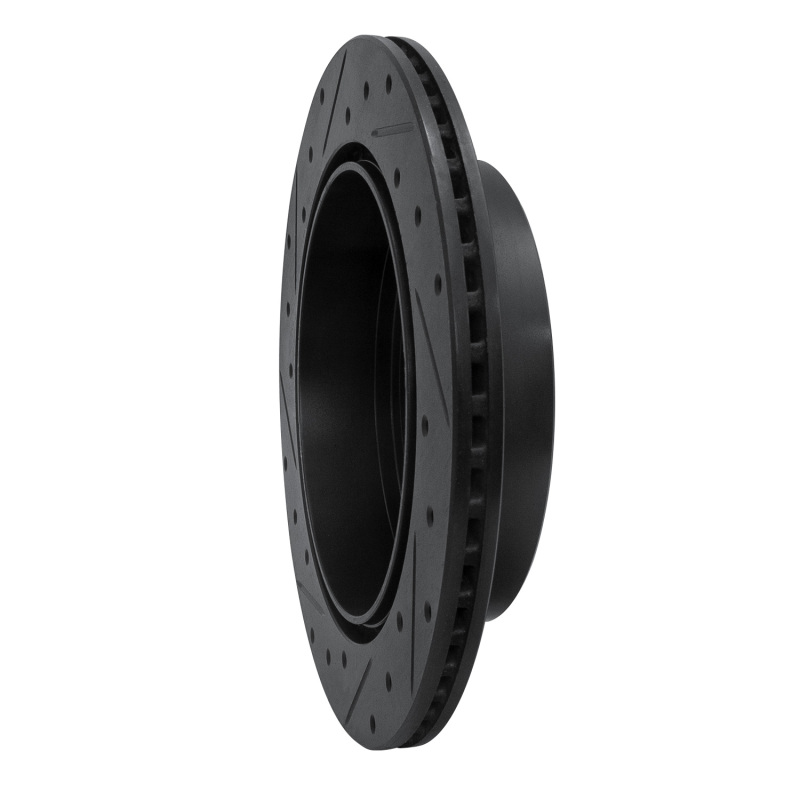 Ford Edge Brake Rotor (1) - Rear Right - R1 Concepts - Drilled & Slotted - Black - `07-`12